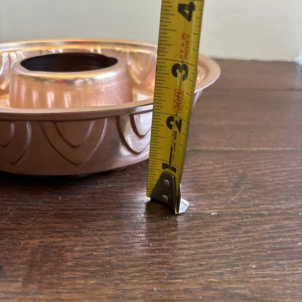 Copper Tone Jello Mold‎ 3 1/2 Cups Ice Ring Bundt Cake Wall Hanging